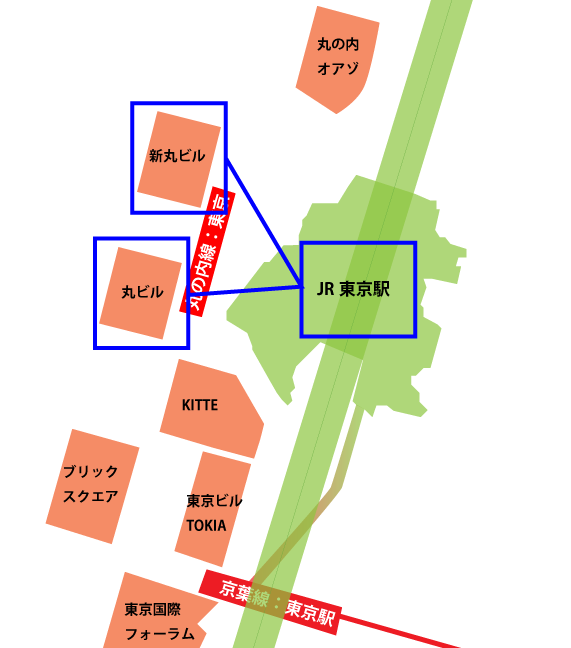 Jr東京駅から丸ビル 新丸ビル へのアクセス 地上ルート 地下ルートの2つを解説します 東京スパイシー